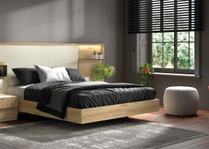 Dormitorio completo con panel corrido de Rosamor